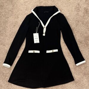 Zara Black and White Mini Dress